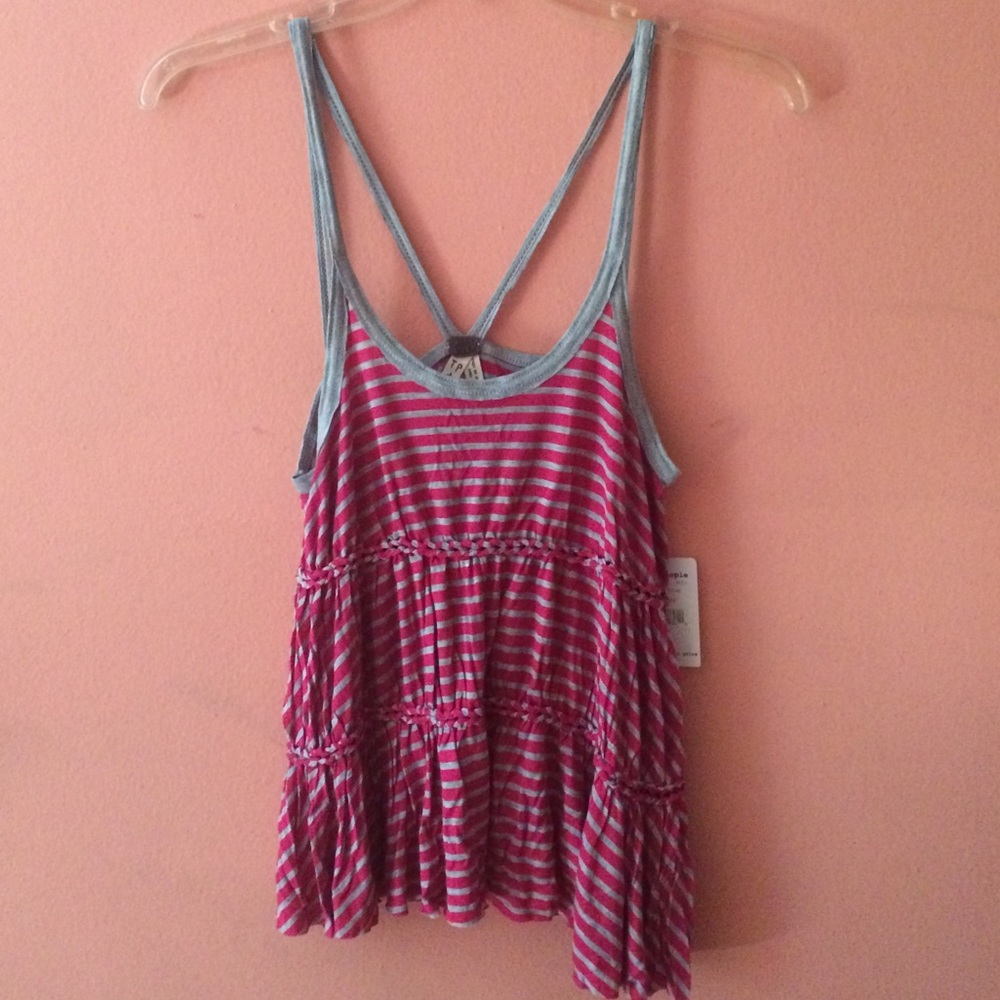 Free People Striped Tank Top